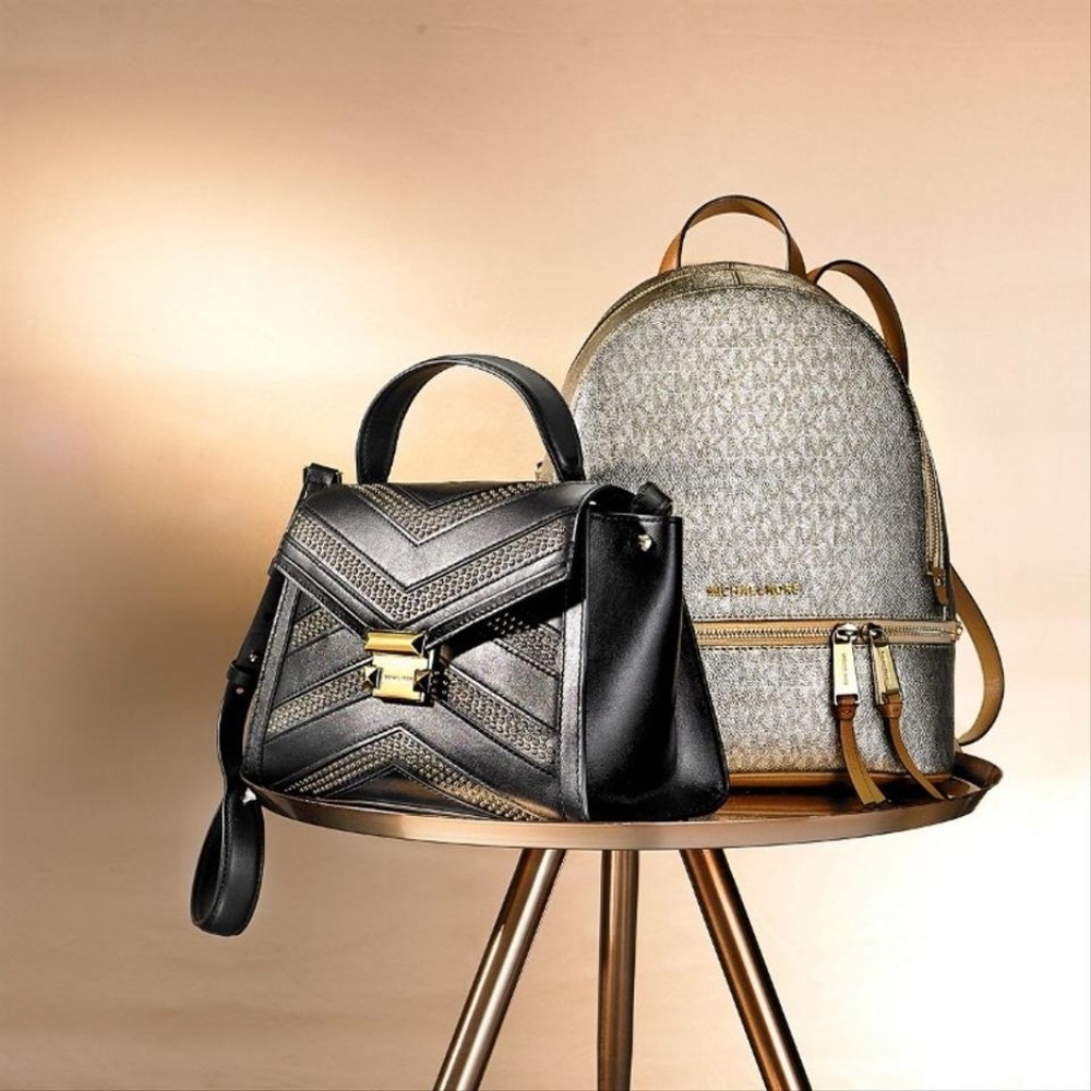 Michael Kors Whitney Studded Top Handle Satchel - Picture 7 of 8